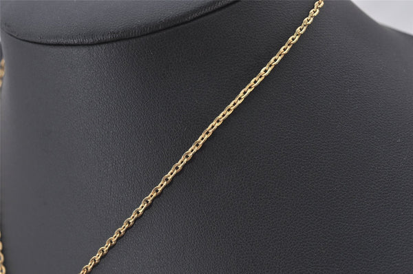 Authentic Christian Dior Gold Tone Chain Pendant Necklace CD 5984K