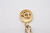 Authentic Christian Dior Gold Tone Chain Pendant Necklace CD 5984K