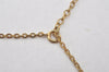 Authentic Christian Dior Gold Tone Chain Pendant Necklace CD 5984K