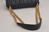 Authentic MIU MIU Matelasse Leather Shoulder Cross Body Bag Navy Blue 5985J