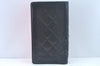 Authentic CHANEL Calf Skin Cambon Line CC Logo Bifold Long Wallet Black 5986J