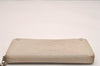 Authentic CHANEL Calf Skin V Stitch Vintage Long Wallet Purse White CC 5987J