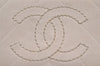 Authentic CHANEL Calf Skin V Stitch Vintage Long Wallet Purse White CC 5987J