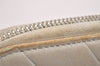 Authentic CHANEL Calf Skin V Stitch Vintage Long Wallet Purse White CC 5987J