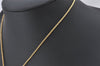 Authentic Christian Dior Gold Tone Chain Pendant Necklace CD 5988K