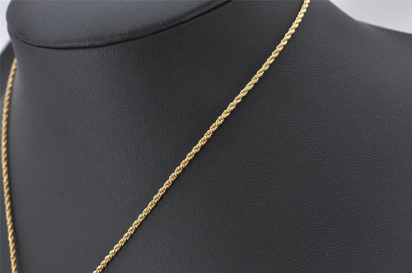 Authentic Christian Dior Gold Tone Chain Pendant Necklace CD 5988K