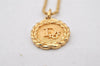 Authentic Christian Dior Gold Tone Chain Pendant Necklace CD 5988K