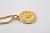 Authentic Christian Dior Gold Tone Chain Pendant Necklace CD 5988K