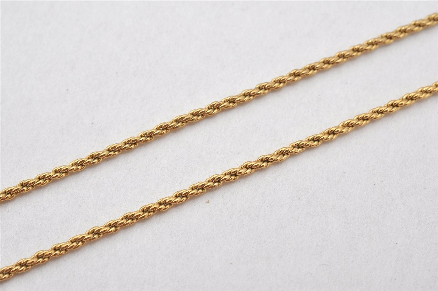 Authentic Christian Dior Gold Tone Chain Pendant Necklace CD 5988K