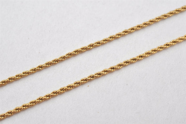 Authentic Christian Dior Gold Tone Chain Pendant Necklace CD 5988K