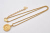 Authentic Christian Dior Gold Tone Chain Pendant Necklace CD 5988K