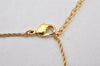 Authentic Christian Dior Gold Tone Chain Pendant Necklace CD 5988K