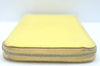 Authentic HERMES Azap Silk In Long Wallet Purse Leather Yellow 5989J