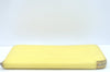 Authentic HERMES Azap Silk In Long Wallet Purse Leather Yellow 5989J