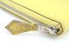 Authentic HERMES Azap Silk In Long Wallet Purse Leather Yellow 5989J