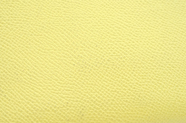 Authentic HERMES Azap Silk In Long Wallet Purse Leather Yellow 5989J