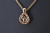 Authentic Christian Dior Gold Tone Chain Pendant Necklace CD 5989K