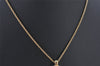 Authentic Christian Dior Gold Tone Chain Pendant Necklace CD 5989K