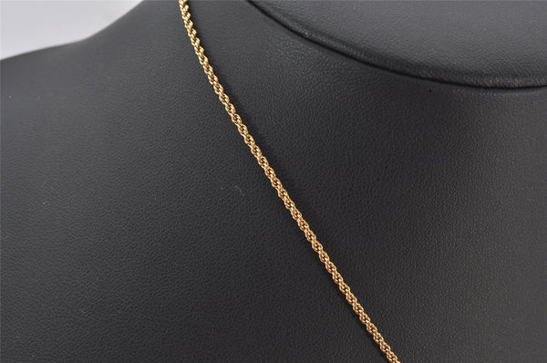 Authentic Christian Dior Gold Tone Chain Pendant Necklace CD 5989K