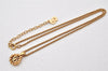 Authentic Christian Dior Gold Tone Chain Pendant Necklace CD 5989K