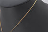 Authentic Christian Dior Gold Tone Chain Pendant Necklace CD 5990K