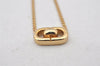 Authentic Christian Dior Gold Tone Chain Pendant Necklace CD 5990K