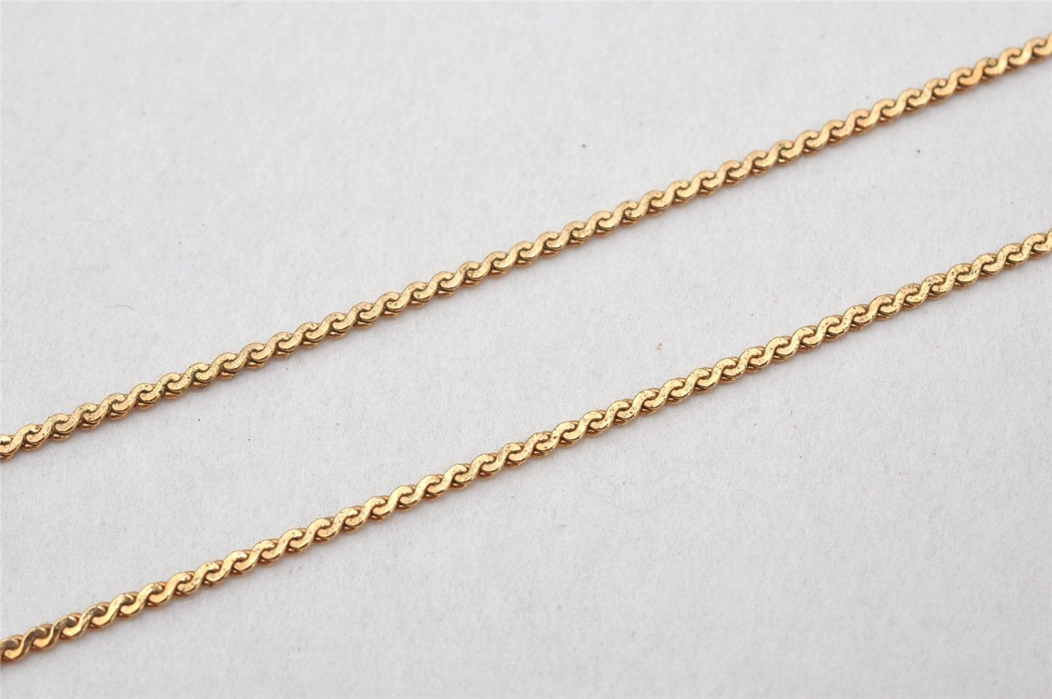 Authentic Christian Dior Gold Tone Chain Pendant Necklace CD 5990K