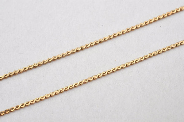 Authentic Christian Dior Gold Tone Chain Pendant Necklace CD 5990K