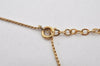 Authentic Christian Dior Gold Tone Chain Pendant Necklace CD 5990K