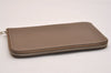 Authentic HERMES Azap Silk In Long Wallet Purse Leather Brown 5991J