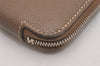 Authentic HERMES Azap Silk In Long Wallet Purse Leather Brown 5991J