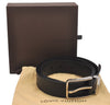 Auth Louis Vuitton Leather Belt Ceinture Pont Neuf M6065 100cm 39.4" Black 5992J