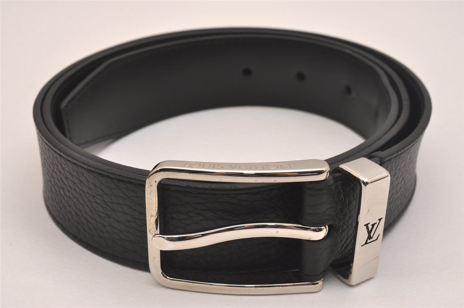 Auth Louis Vuitton Leather Belt Ceinture Pont Neuf M6065 100cm 39.4