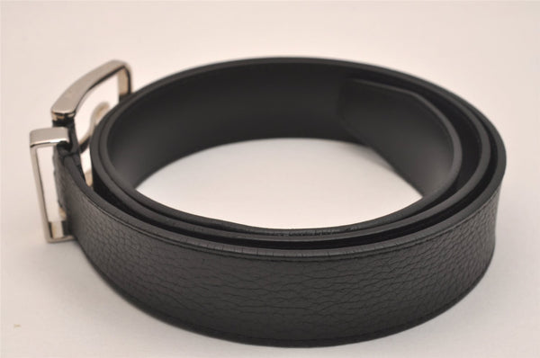 Auth Louis Vuitton Leather Belt Ceinture Pont Neuf M6065 100cm 39.4" Black 5992J