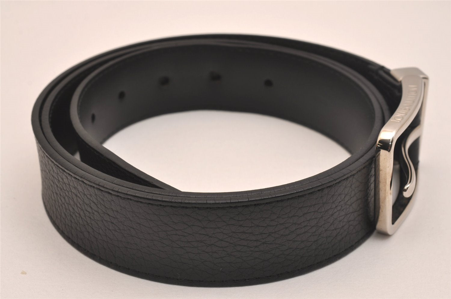 Auth Louis Vuitton Leather Belt Ceinture Pont Neuf M6065 100cm 39.4