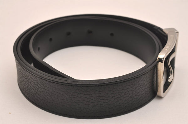 Auth Louis Vuitton Leather Belt Ceinture Pont Neuf M6065 100cm 39.4" Black 5992J