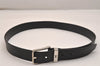 Auth Louis Vuitton Leather Belt Ceinture Pont Neuf M6065 100cm 39.4" Black 5992J