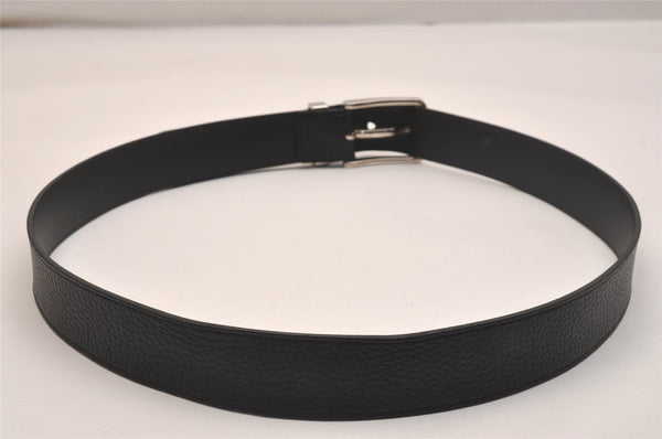 Auth Louis Vuitton Leather Belt Ceinture Pont Neuf M6065 100cm 39.4" Black 5992J