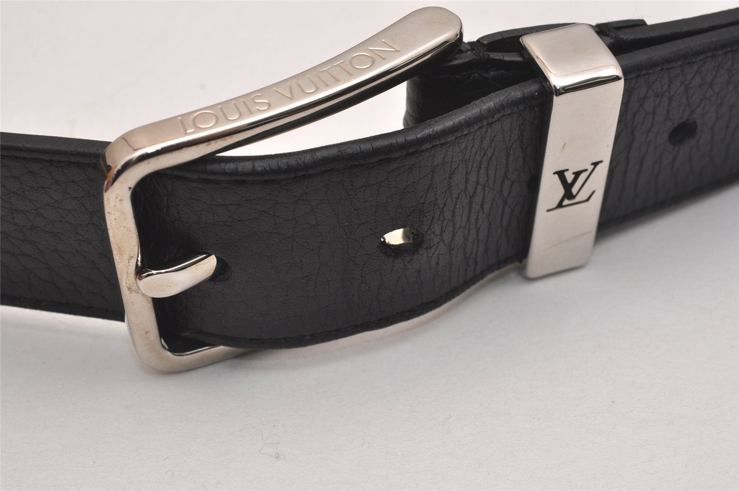 Auth Louis Vuitton Leather Belt Ceinture Pont Neuf M6065 100cm 39.4