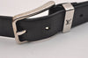 Auth Louis Vuitton Leather Belt Ceinture Pont Neuf M6065 100cm 39.4" Black 5992J