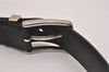 Auth Louis Vuitton Leather Belt Ceinture Pont Neuf M6065 100cm 39.4" Black 5992J
