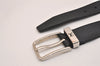 Auth Louis Vuitton Leather Belt Ceinture Pont Neuf M6065 100cm 39.4" Black 5992J