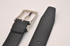 Auth Louis Vuitton Leather Belt Ceinture Pont Neuf M6065 100cm 39.4" Black 5992J