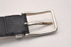 Auth Louis Vuitton Leather Belt Ceinture Pont Neuf M6065 100cm 39.4" Black 5992J