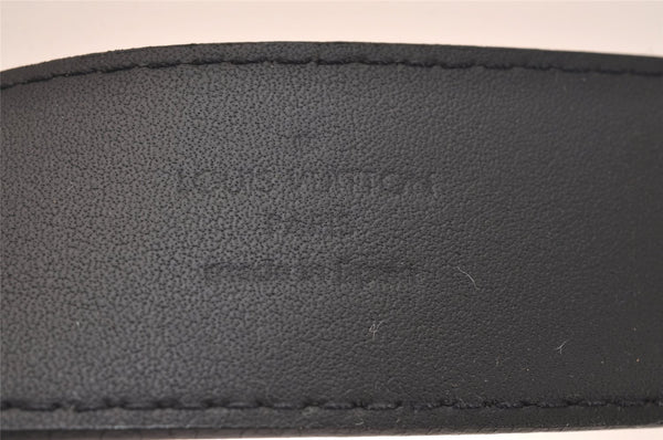 Auth Louis Vuitton Leather Belt Ceinture Pont Neuf M6065 100cm 39.4" Black 5992J