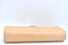 Authentic CHANEL Caviar Skin Matelasse Long Wallet Purse CC Logo Beige 5993J