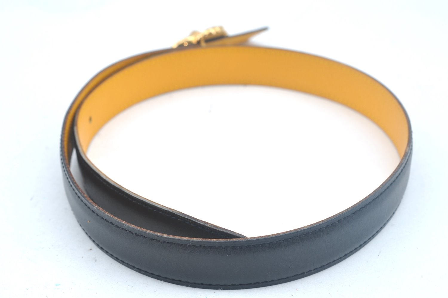 Authentic HERMES Leather Belt Reversible Size 65cm 25.6