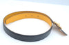 Authentic HERMES Leather Belt Reversible Size 65cm 25.6" Black Yellow 5995J