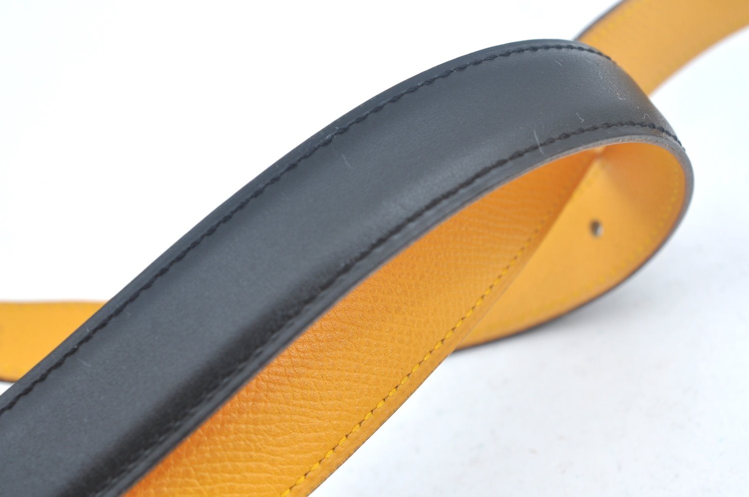 Authentic HERMES Leather Belt Reversible Size 65cm 25.6