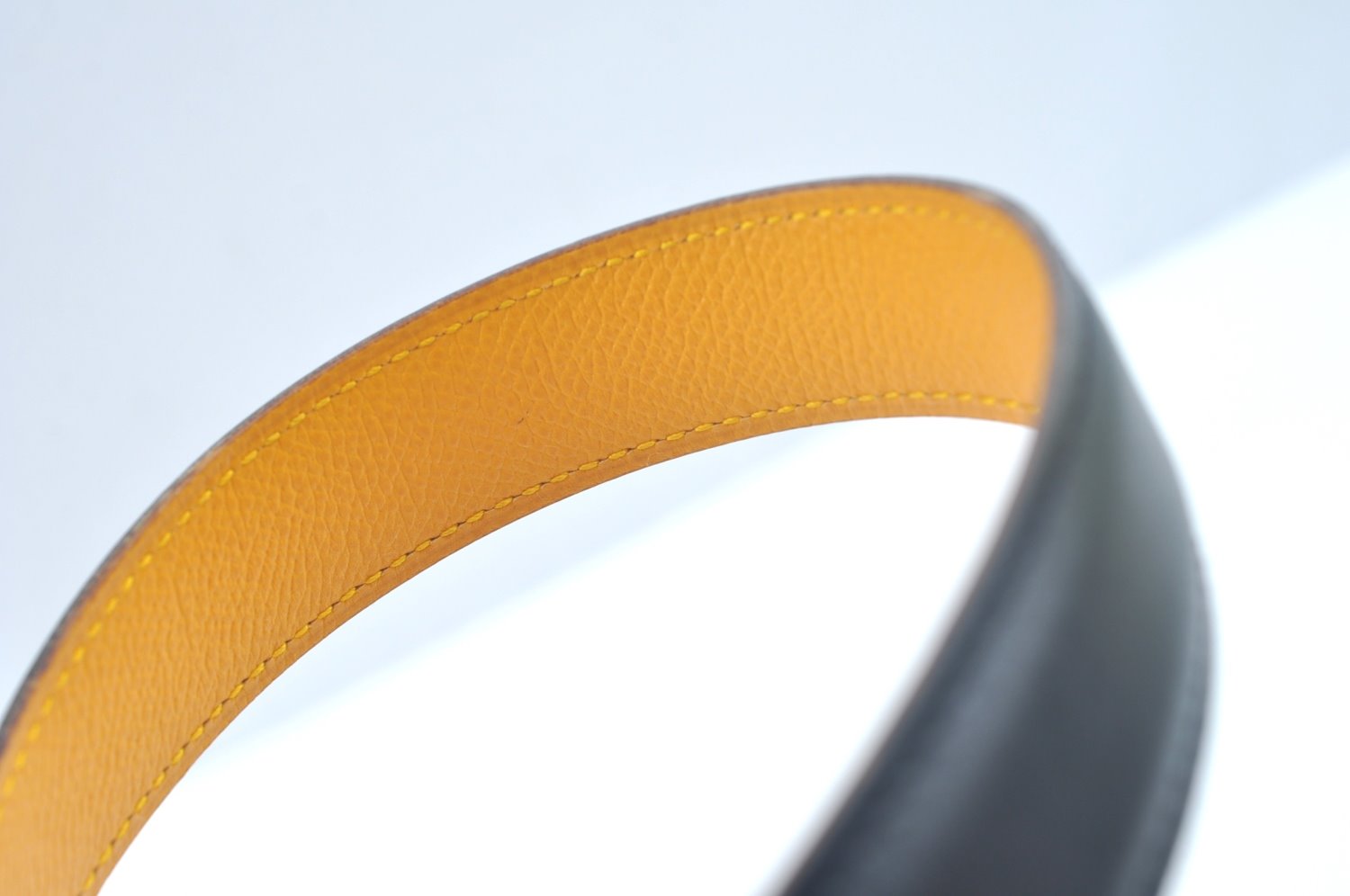 Authentic HERMES Leather Belt Reversible Size 65cm 25.6